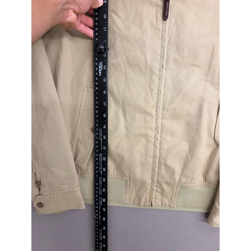 Polo Golf Ralph Lauren Harrington Jacket Tan Khaki Plaid Lined Mens Medium - Picture 5 of 12